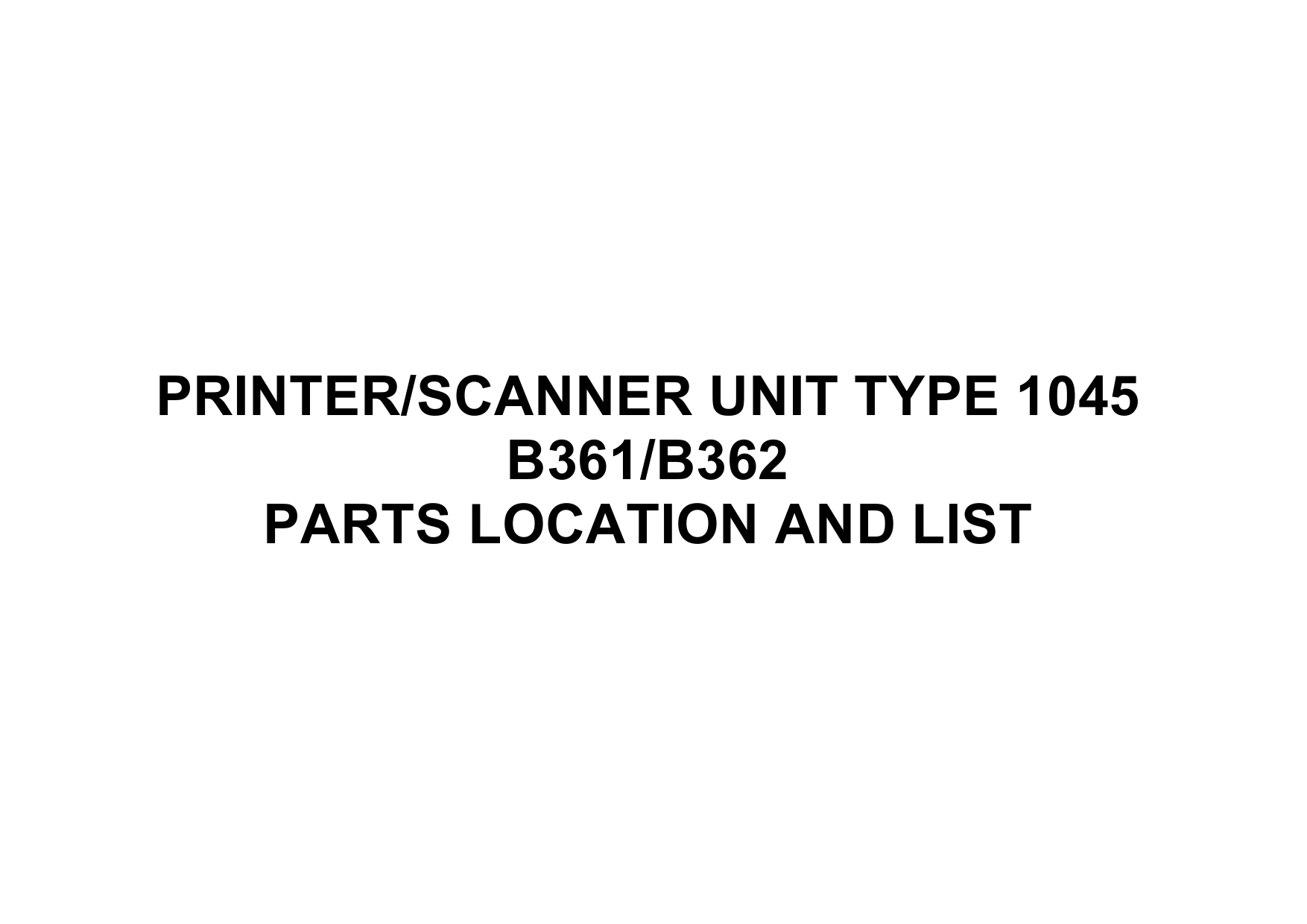 RICOH Options B361 B362 PRINTERSCANNER-UNIT-TYPE-1045 Parts Catalog PDF download-1